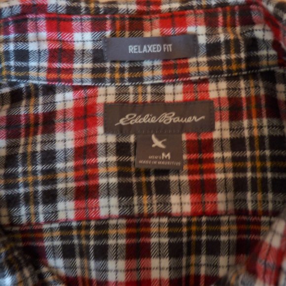 Eddie Bauer Relaxed Fit Plaid Flannel Shirt - Picture 3 of 4